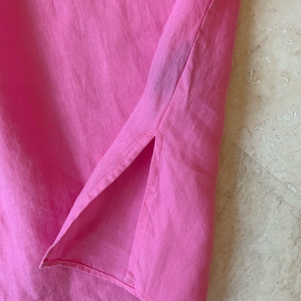 Lauren Ralph Lauren Linen Barbie Pink Tunic sz L - Picture 5 of 6